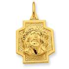   Jewel & Gift 24k Gold plated Sterling Sacred Heart of Jesus Medal