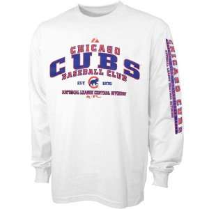 Majestic Chicago Cubs White Youth Fan Club Long Sleeve T shirt  