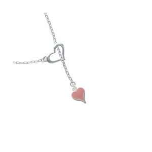 Small Long Pink Heart Heart Lariat Charm Necklace Arts 