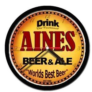 AINES beer and ale wall clock 