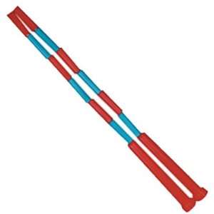  Plastic Segmented Jump Ropes   Braided Nylon RED/BLUE 10 