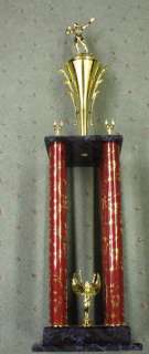 Male bodybuilder trophy 4 post championship award  