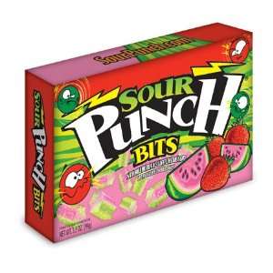 Sour Punch Bits Theater Box   Strawberry/Watermelon 12 Count  