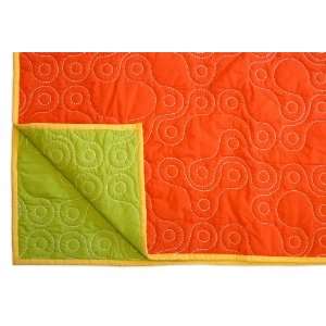  notNeutral Links Small Quilt Reversible, Persimmon/Green/Yellow 