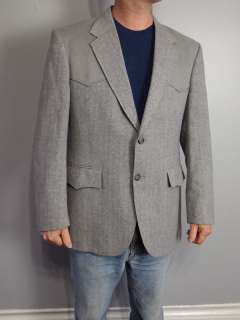 vtg 70s LEVIS WESTERN BLAZER suit jacket coat   rockabilly cowboy 42R 