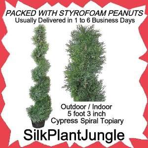 Artificial Outdoor Indoor Potted 5 foot 3 inch Pond Cypress Spiral 