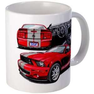 Shelby GT500 Red/Grey Car Art Mug by   Kitchen 