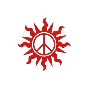  Tribal Peace RED vinyl window decal sticker Office 