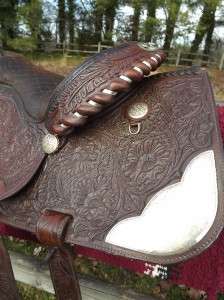   Tex Tan Hereford Tooled Leather Western Show/Equitation Saddle  