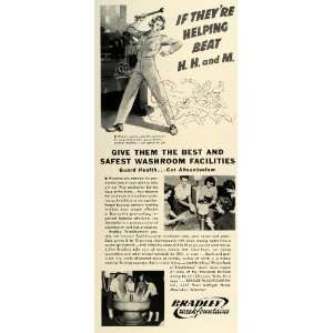  1942 Ad Bradley Wash Fountains Sinks World War II Women 