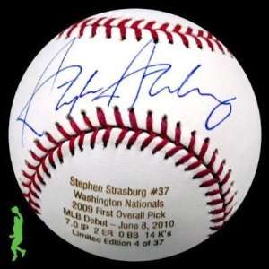 Stephen Strasburg Autographed Ball   Nationals   Autographed Baseballs