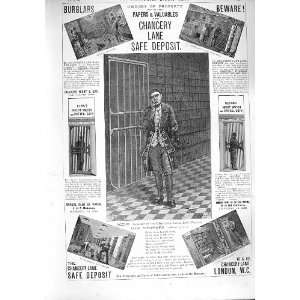    1887 ADVERTISEMENT CHANCERY LANE SAFE DEPOSIT ROOMS