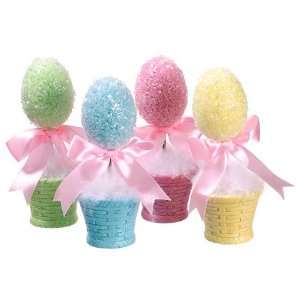   Egg Topiary in Pot (4 ea./set) Mixed (Pack of 3)