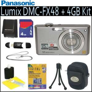 Panasonic Lumix DMC FX48 12.1MP Digital Camera 4GB Kit  