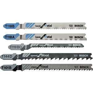  Bosch Jig Saw Blades, Assorted 5 Pack, T500