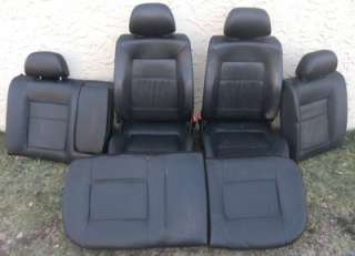BLACK LEATHER SEAT PACKAGE VW GOLF JETTA 93 99 4 DOOR HEATED MK3 FRONT 