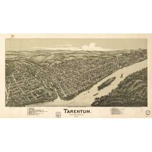  Historic Panoramic Map Tarentum, Allegheny County, Pennsylvania 