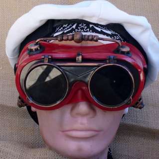   Goggles Glasses cyber lens goth Victorian RAVE Biker Motorcycle  