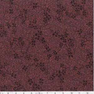  45 Wide Moleskin Textured Print Wine Fabric By The Yard 