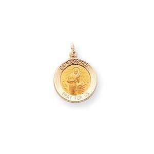   Saint Gerard Medal Charm   Measures 14.8x20.2mm   JewelryWeb Jewelry