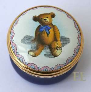 Halcyon Days Enamels The Original Teddy Bear Enamel Box  