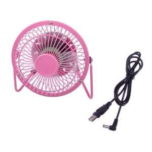  Pink Electric Portable Office desk USB Mini Fan Cooler