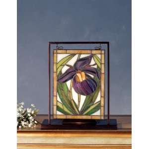  Floral Lady Slippers Lighted Mini Tabletop Window