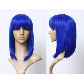   45cm silky smooth straight sleek face forming Carnival Wig   King Blue