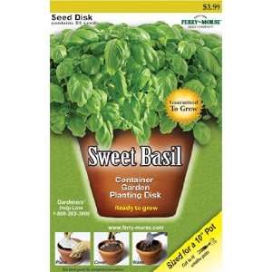  Ferry Morse Sweet Basil Planting Disk Patio, Lawn 