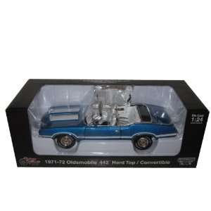 1971 1972 Oldsmobile 442 W 30 Convertible Blue 1/24 Toys & Games