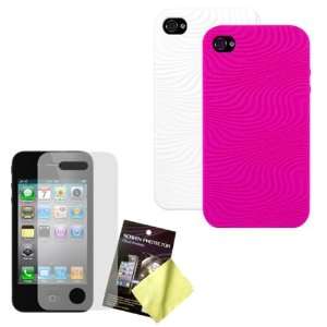  Two Waves Lines Silicone Cases / Skins / Covers (White 