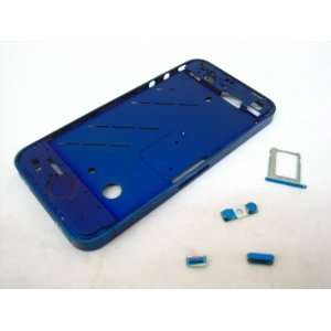  Apple iPhone 4 G 4G ~ Metal Blue Middle Cover Case Housing 