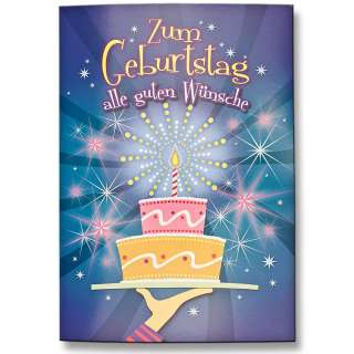 Geburtstagskarte Zum Geburtstag alle guten Wünsche Kart  