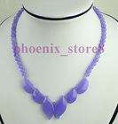 CLASSY LAVENDER JADE BEADS NECKLACE