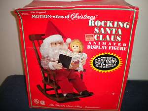 TELCO ANIMATED ROCKING SANTA CLAUS MOTION ETTES OF CHRISTMAS  