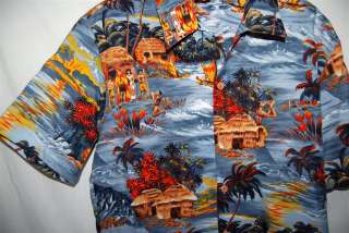 Vintage Made In California Mens Hawaiian Shirt Sz M NWT  