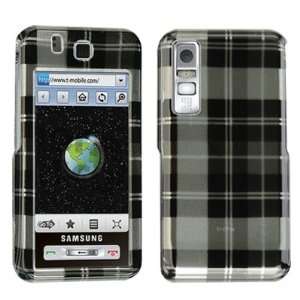 For Samsung Behold T919 Premium Black and Grey Checker Designed Snap 