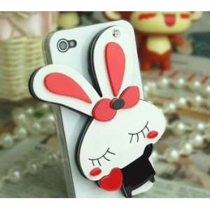  3d Sleepy Bunny Fashion Iphone 4 / 4s Case Cell Phones & Accessories