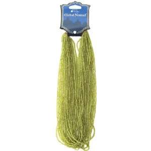   Beads 14 Inch Strand/Pkg, Peridot Luster 18 Strands 10/0 Seed Bead