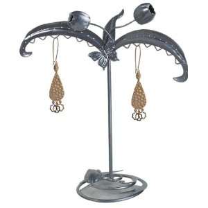  Jewelry Tree T Bar Stand   Floral & Butterfly Design 