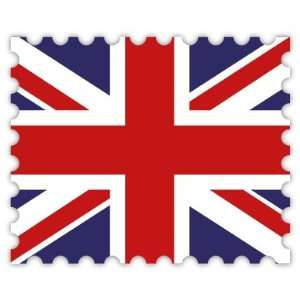  Great Britain flag stamp car bumper sticker decal 5 x 4 