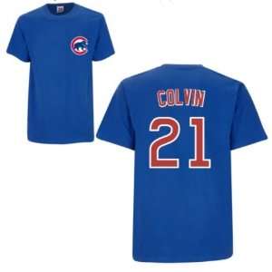  Mens Chicago Cubs #21 Tyler Colvin Name and Number Tshirt 