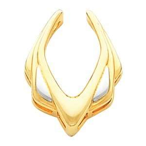   Gold White Gold Enhancer Two Tone Pendant Enhancer CleverEve Jewelry