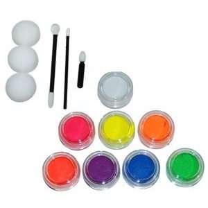 Kustom Body Art 8 Color Fluorescent Face Paint Color Set 10 ml with 