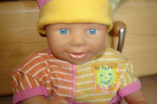 Zapf Puppe Happy Baby spricht lacht 37 cm + Anziehsachen 29,99 € in 