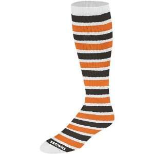   Brown Orange Striped Knee High Socks 