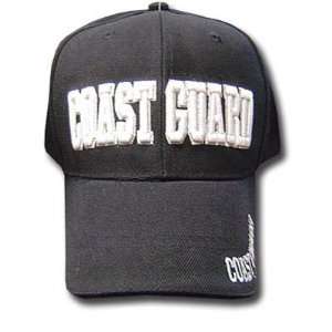  BLACK COAST GUARD LAW ENFORCEMENT BASEBALL CAP HAT BLK 