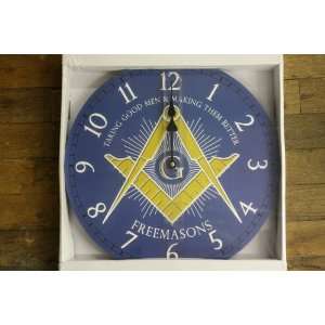  Freemason Master Mason Wall Clock Blue