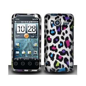 HTC Evo Shift 4G (Sprint) Colorful Leopard Design Hard Case Snap On 