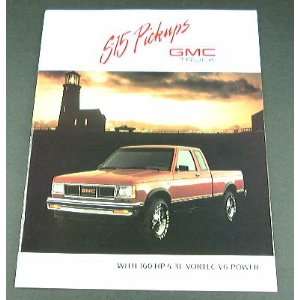  1989 89 GMC S 15 S15 Pickup TRUCK BROCHURE High Sierra 